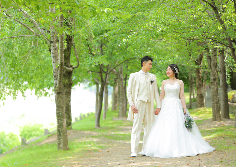 緑の綺麗なお外でも!