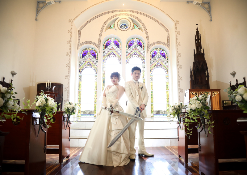 ウエディングドレスにお着替えをして