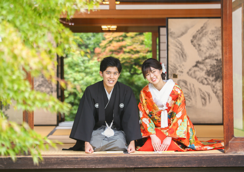 縁側でご挨拶♪