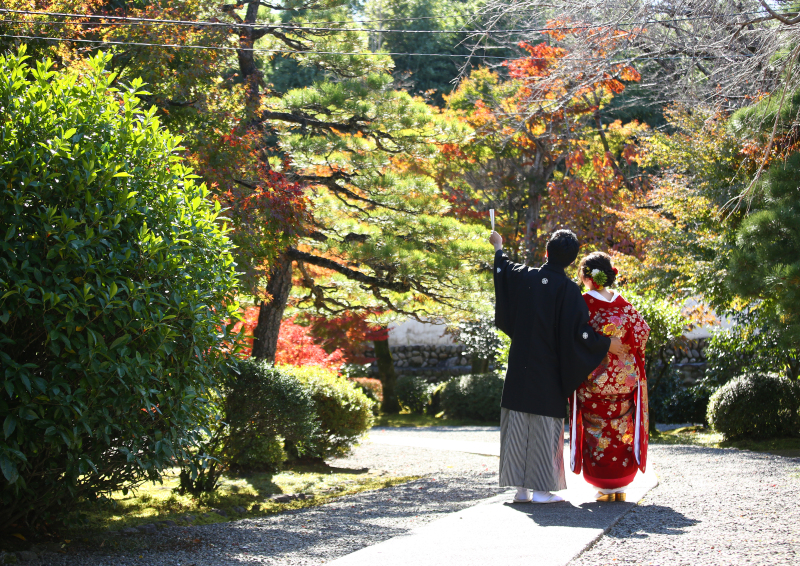 石畳で後ろ姿もよくご希望いただきます!