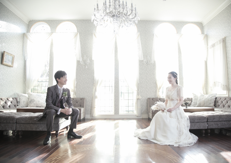 チャペルのロビーで