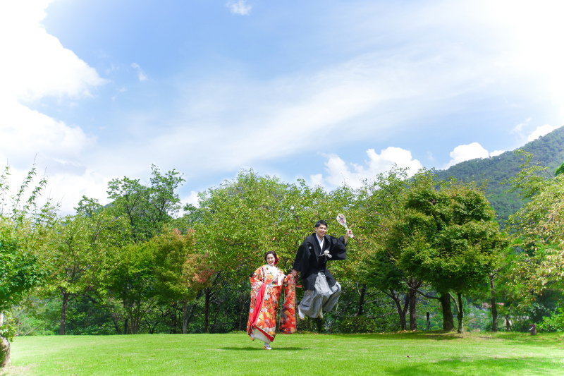 広いお庭なのでこんなに広く撮影できます!