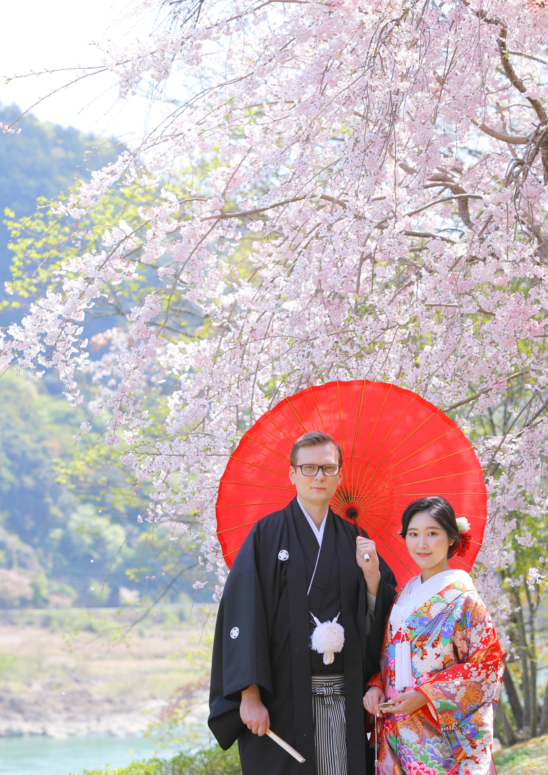 満開の枝垂桜とも♪