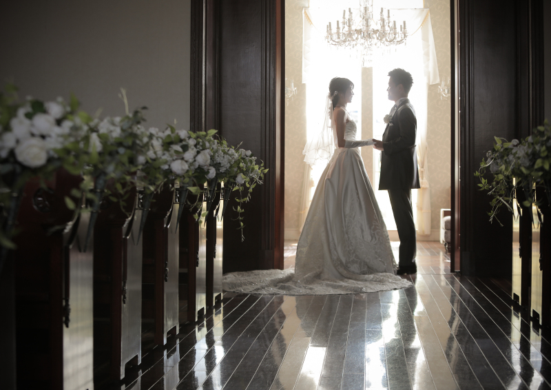 チャペルの出入り口でも