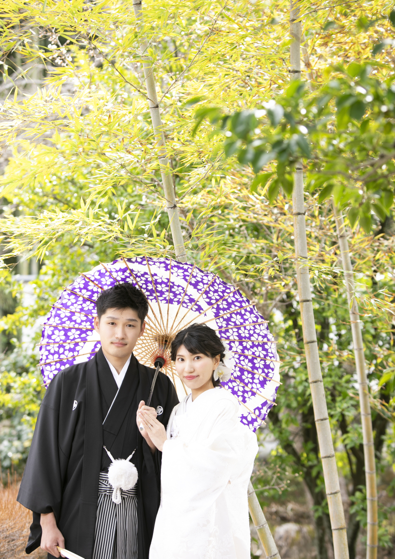 和傘で相合傘♪