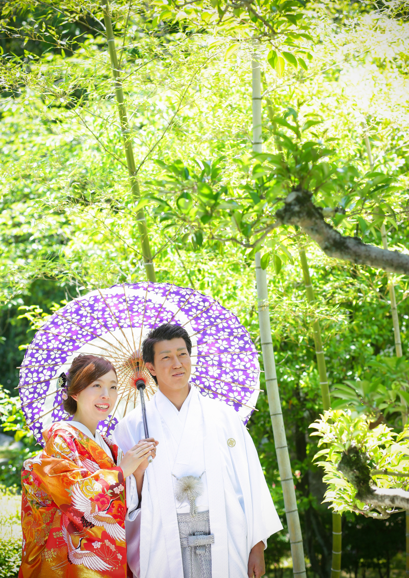 和傘の撮影アイテムは当館に準備しています!