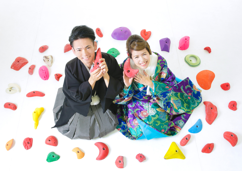 お2人の趣味のアイテムを入れ込んで撮影