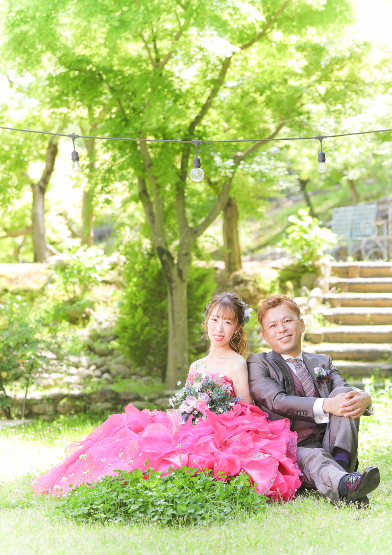 お車との撮影をした後はサクラテーブルへ