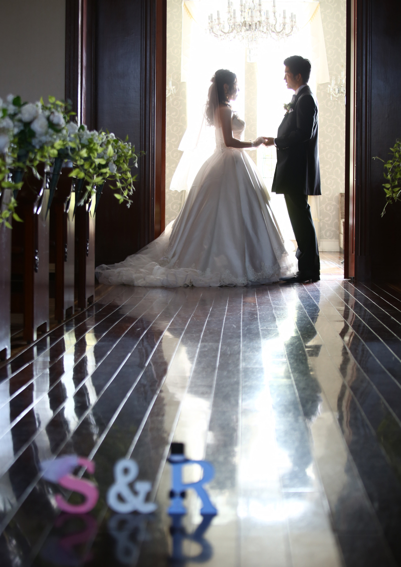 かわいらしいイニシャルブロックと