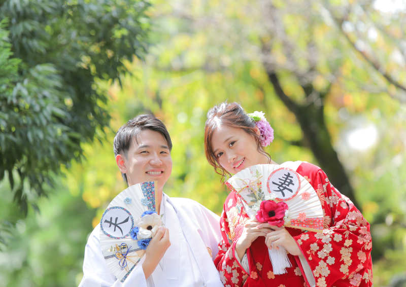 扇子を使って可愛らしい写真も!