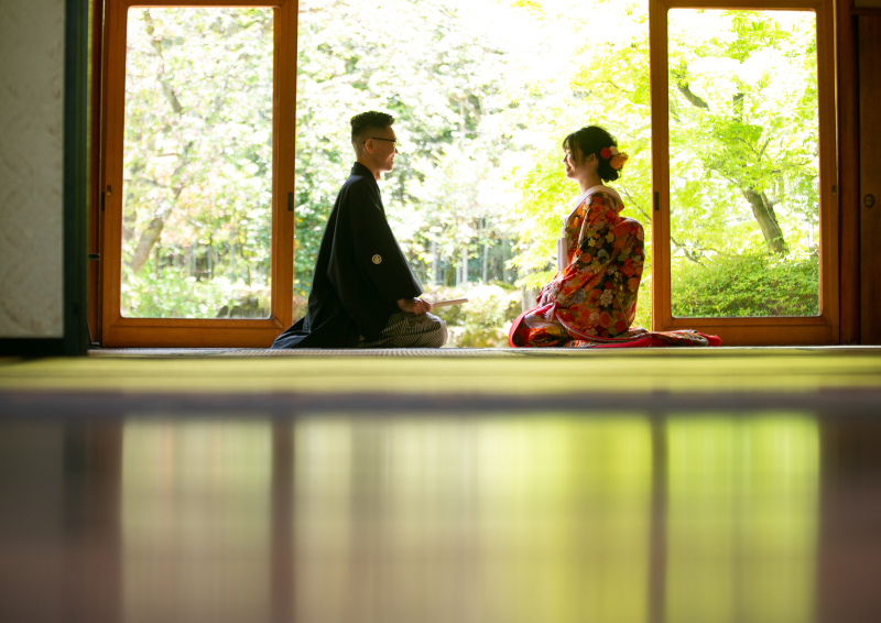 縁側でのシルエット♪