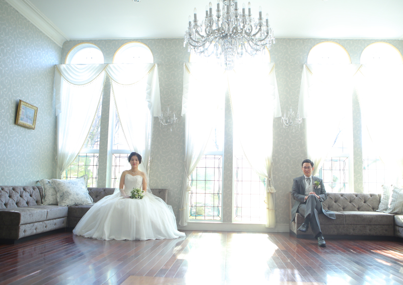 チャペルのロビーで