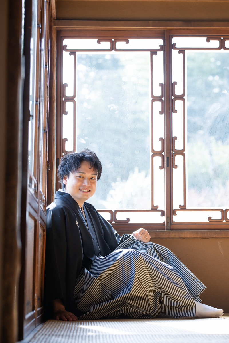 素敵な新郎様の笑み