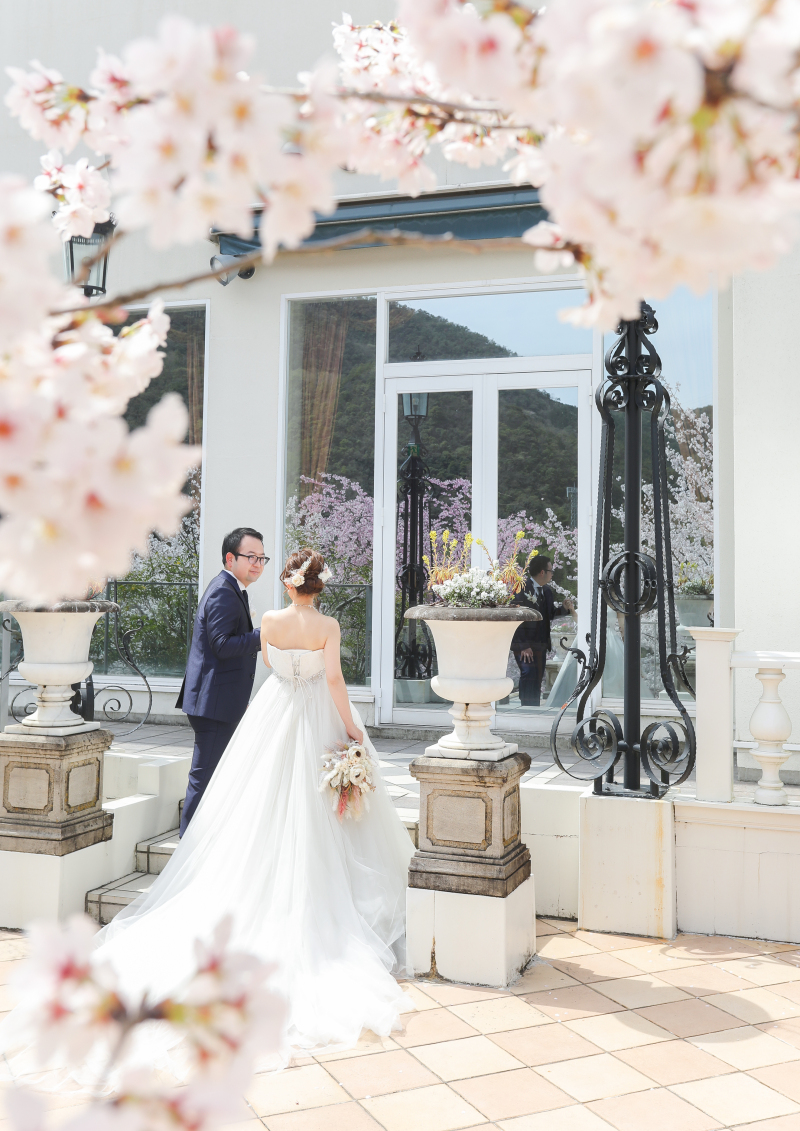 チャペルのテラスで