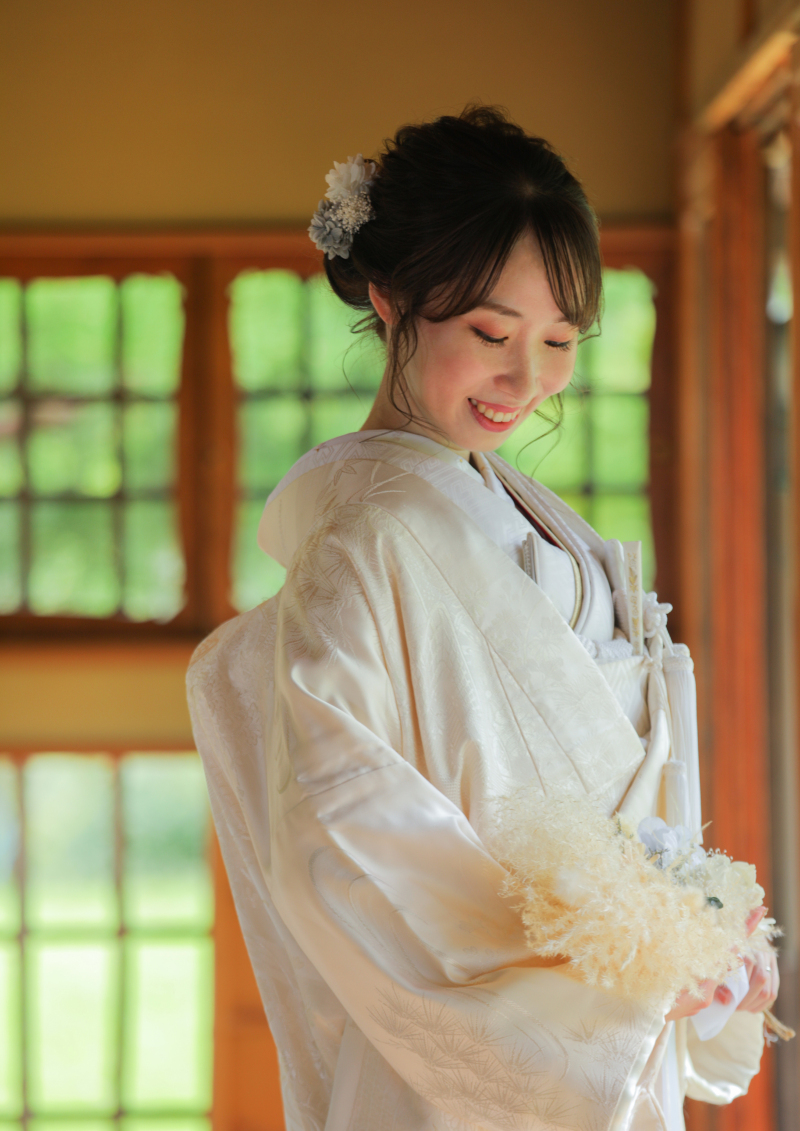 白無垢×ブーケ