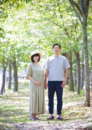 広大な敷地内にお２人だけで！マタニティ撮影。