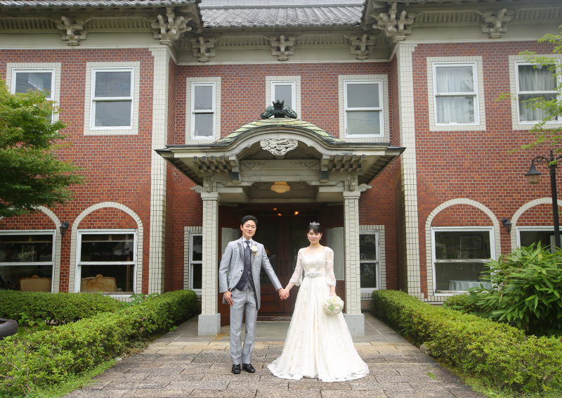 後藤別荘外観での撮影も素敵です♪