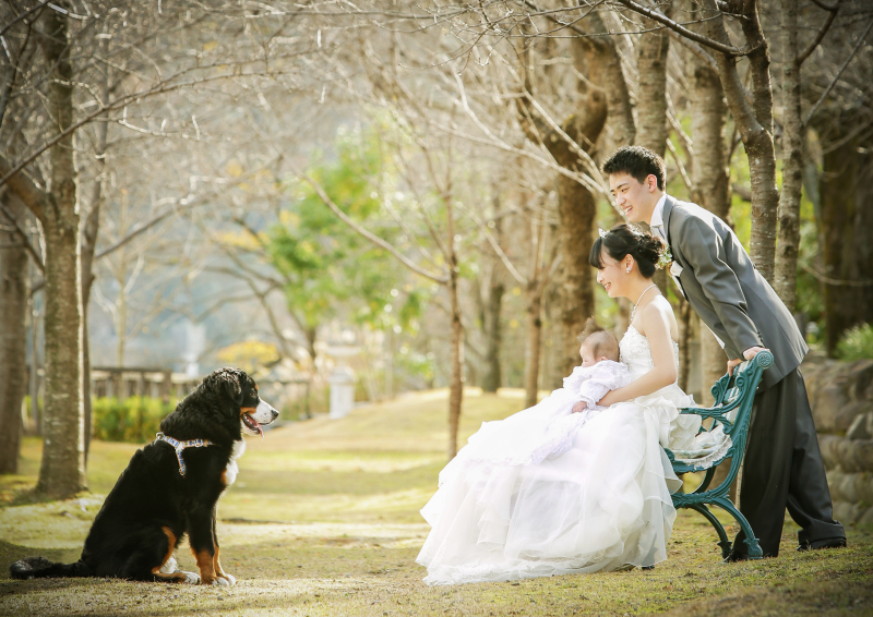 ペットと一緒に撮影ができる