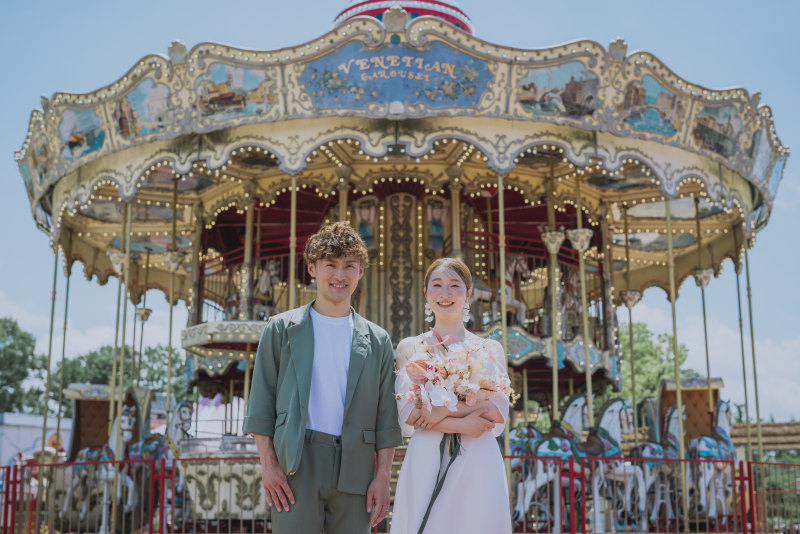 ２階建てのメリーゴーランドならではのビジュアル