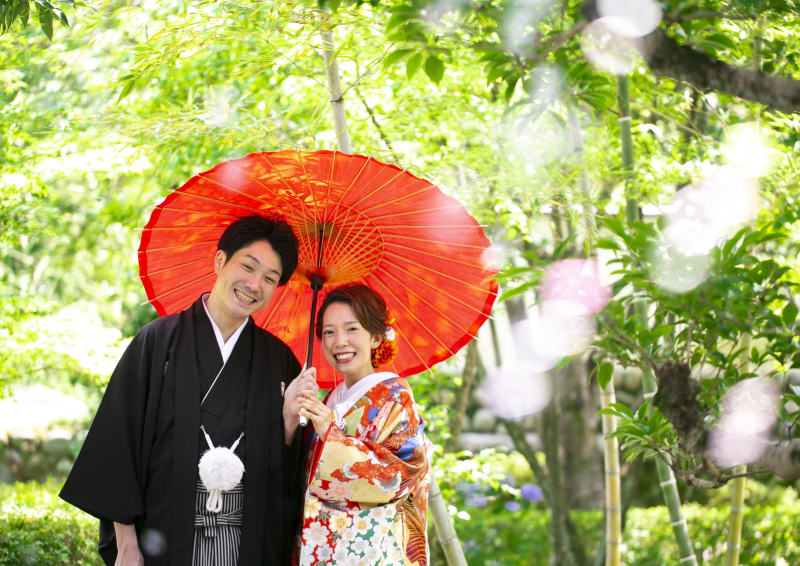 【敷地内のロケーションで人目を気にせず撮影ができます】重要文化財萬松園撮影　和装1着（データ50カット）10カットアルバム付き