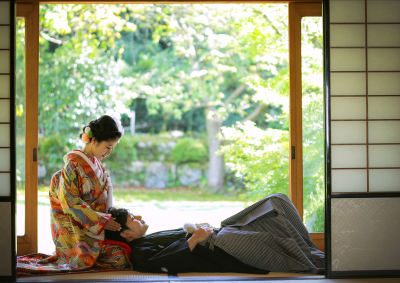 【広大な敷地でゆったり撮影ができます】重要文化財萬松園撮影　和装１着　（データ５０カット以上）２０カットアルバム付