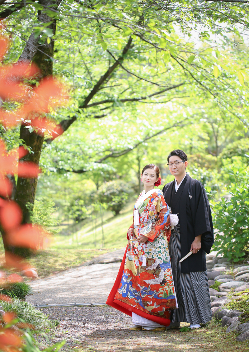 【広大な敷地でゆったり撮影ができます】重要文化財萬松園撮影　和装１着　（データ５０カット以上）２０カットアルバム付