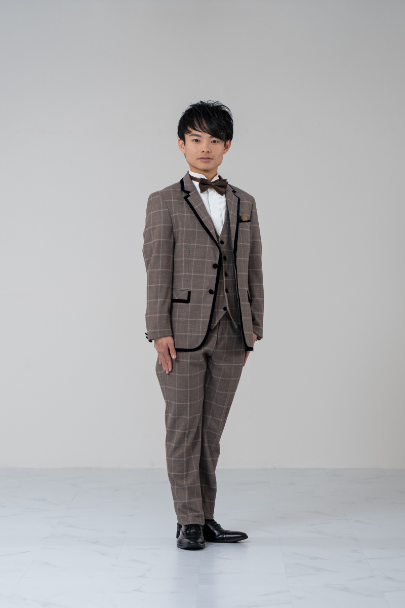 ネイビーベロア&times;チェック26