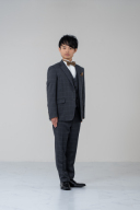 グレーチェックスーツ16