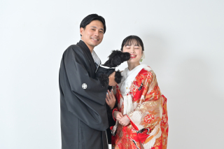 わんちゃんと撮影♡