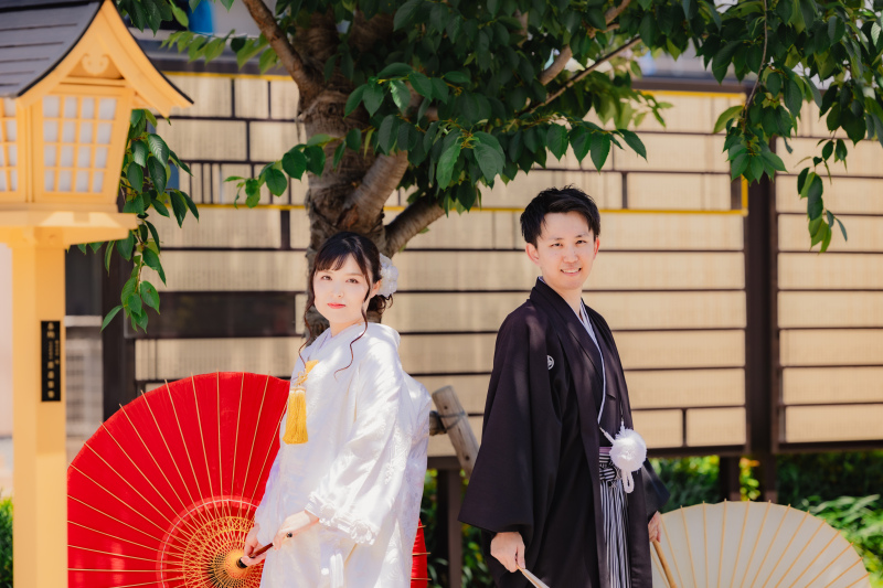 - 和傘を使って -