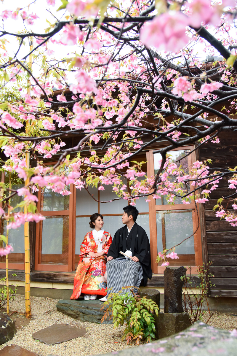 河津桜と一緒に