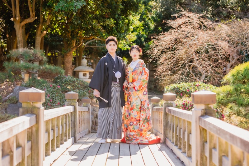 和装がとても似合いなお二人です