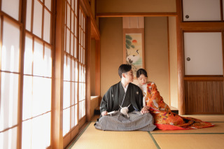 冬の和装弐点プラン撮影