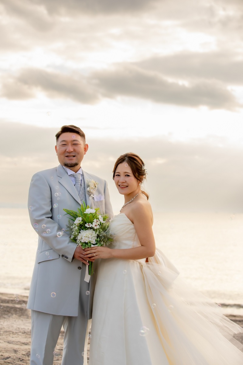 海とシャボン玉