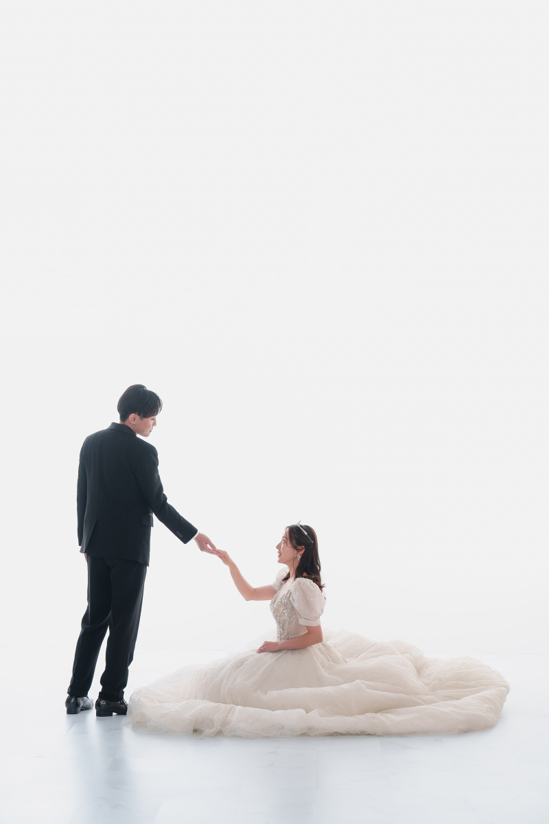 スタジオで和装と洋装撮影