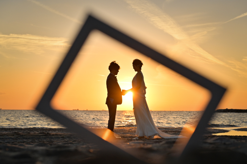 フレームを使った遠近法