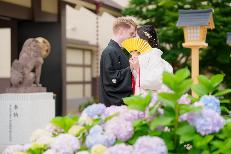 -神社にもあじさいが！-