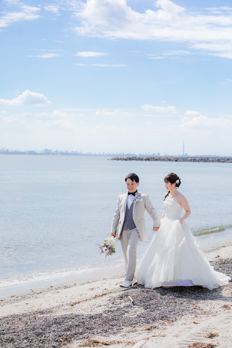 砂浜での歩きショット♪