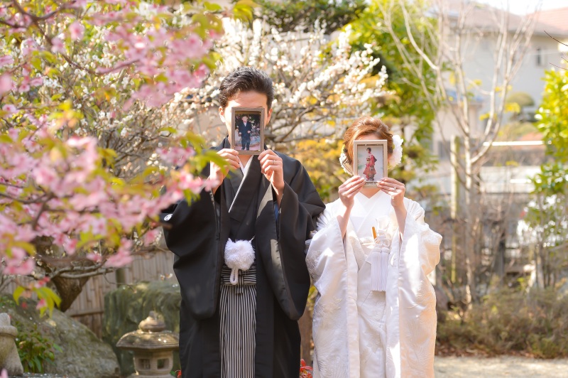 桜と白梅に包まれて・・・