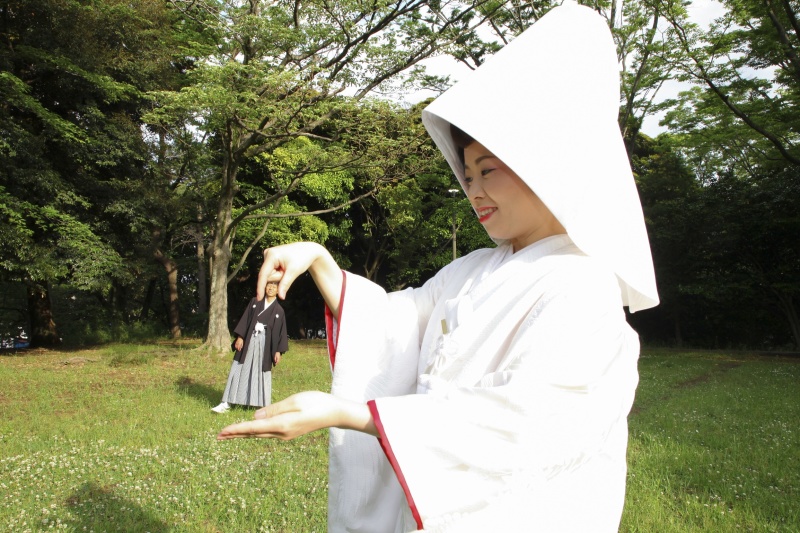 遠近法で…捕まえた！