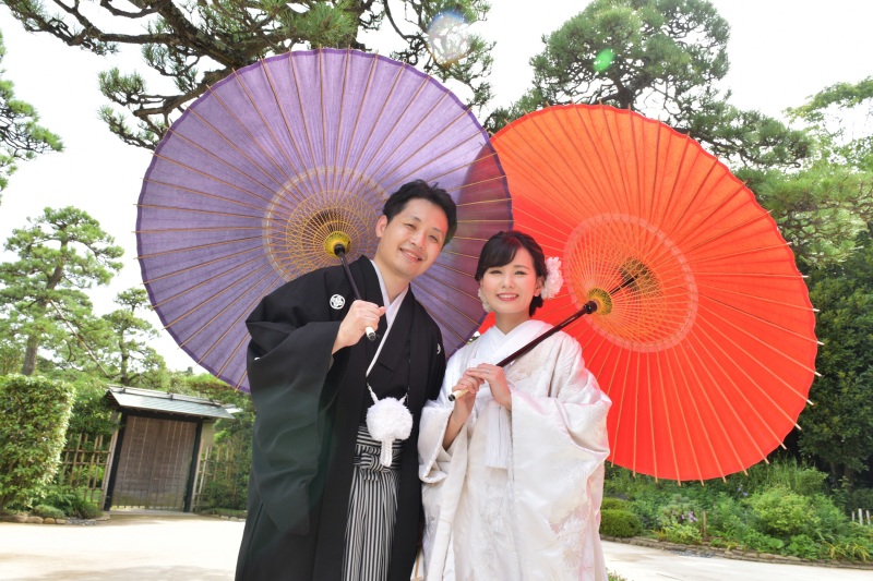 見浜園での白無垢