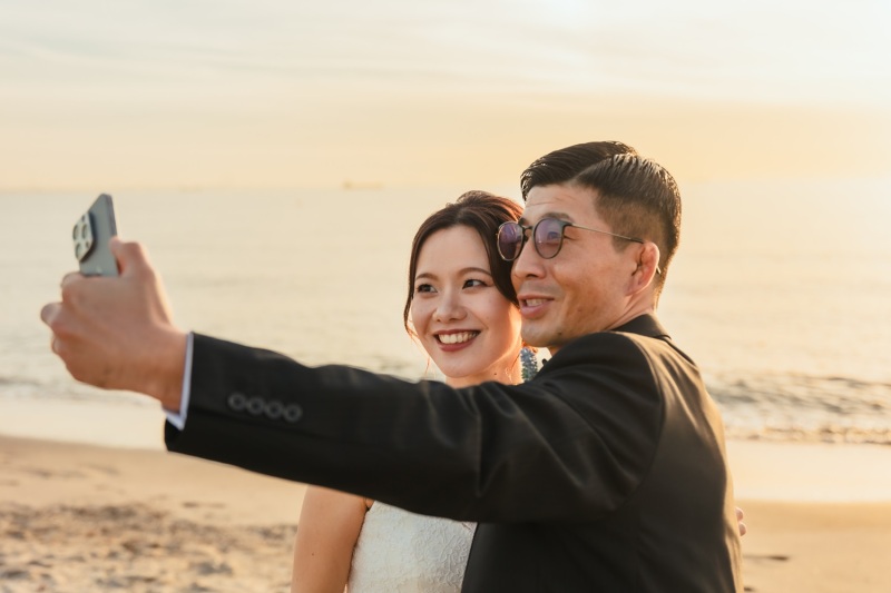 オフショット撮影を楽しむお2人♪