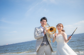 【5/18撮影】海×楽器♪