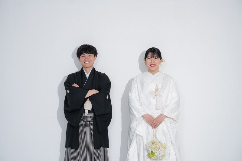 スタジオで和装撮影