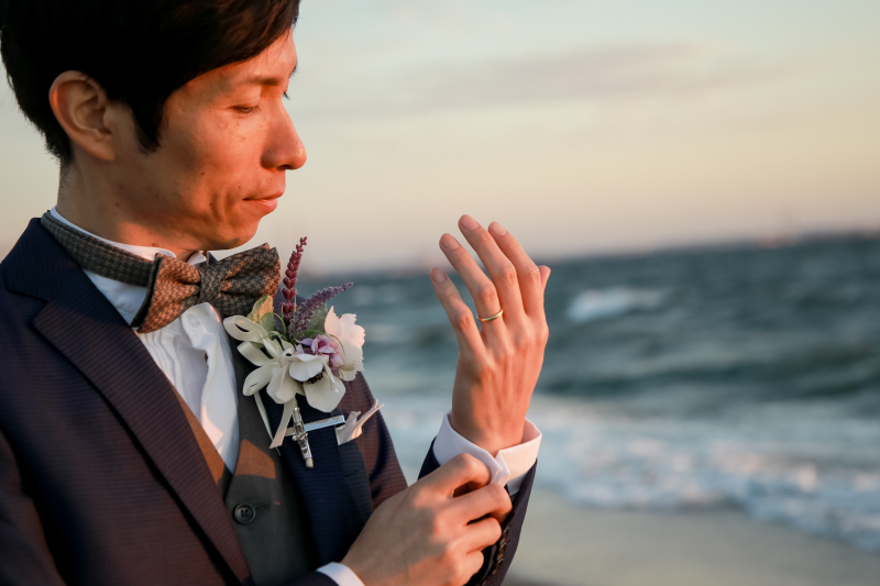 カフスボタンお直しショット