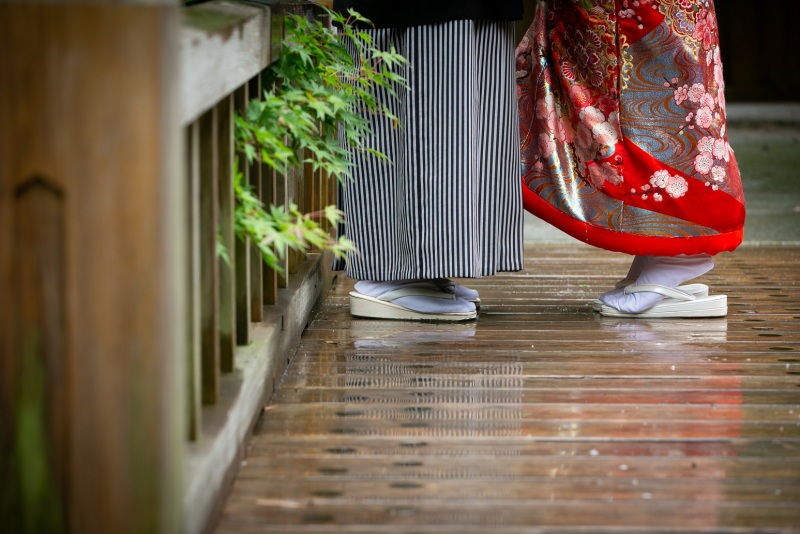 雨の日足元ショット