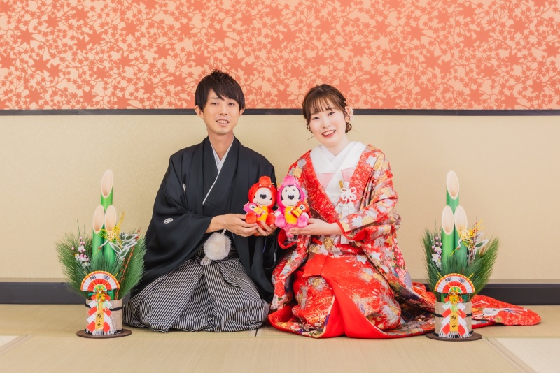 お正月限定の門松と