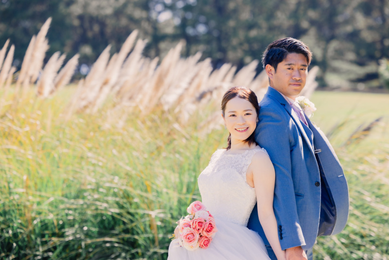 ススキの前で♪