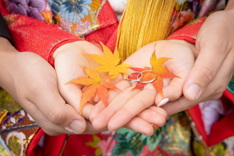 紅葉と指輪♡