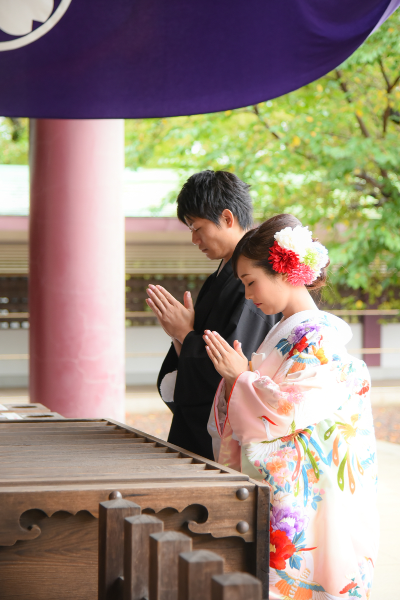 護国神社にて③